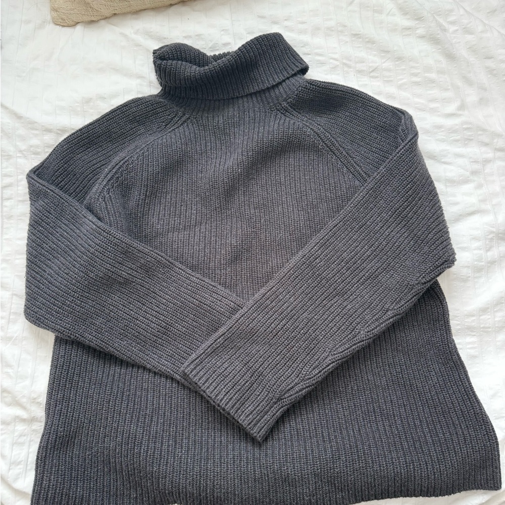 Lands' End Charcoal Turtleneck Sweater